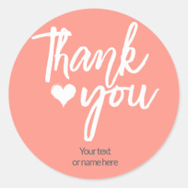 感謝のカリグラフィーシール ラウンドシール