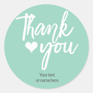 感謝のカリグラフィーシール ラウンドシール