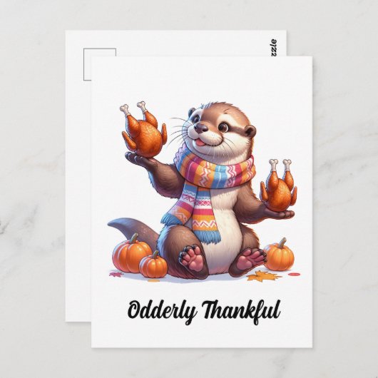 感謝のカワウソのポストカード ポストカード (正面/裏面)