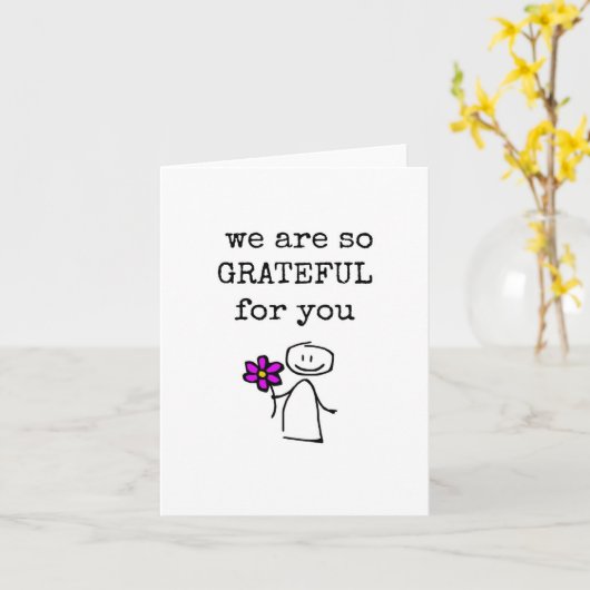 感謝のカード カード (黄色い花)