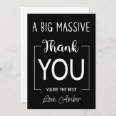 感謝のカード。大きな感謝のカード 招待状 (正面/裏面)