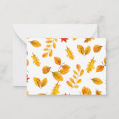 感謝のカード - 感謝祭のアクティビティ ノートカード (裏面)