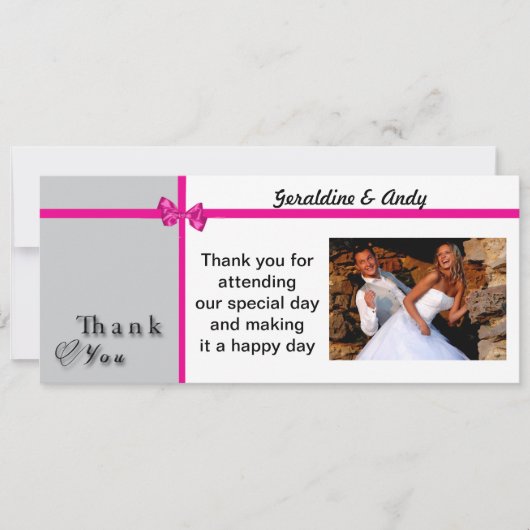 感謝のカード 招待状 (正面)