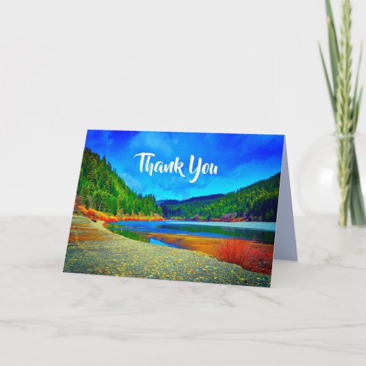 感謝のカード : 湖 サンキューカード (正面)