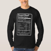 感謝のキリストのためのローストビーフ栄養の事実 Tシャツ (正面)