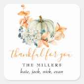 感謝のギフトラベルギフトラベル スクエアシール (正面)