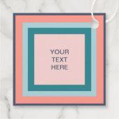 感謝のギフトラベル、ビーチカラーパレット正方形 フェイバータグ (裏面)