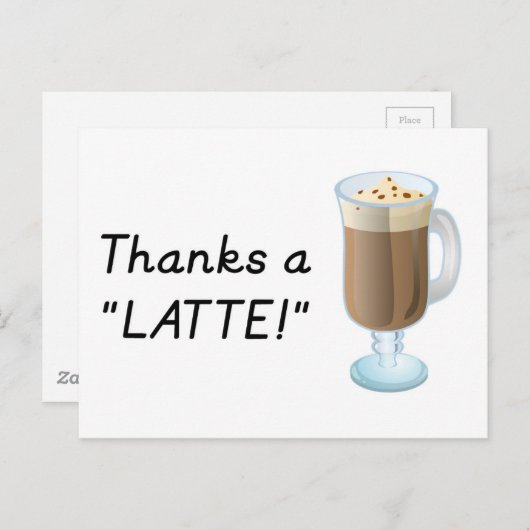 感謝のギフト – 感謝していラテ ポストカード (正面/裏面)
