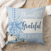 感謝のギャザリングボウ&パンプキンリバーシブルネーム クッション (ブランケット)