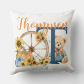 感謝のギャザリングボウ&パンプキンリバーシブルネーム クッション (裏面)