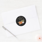 感謝のクリスチャン聖書の句のカボチャ ラウンドシール (封筒)