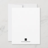 感謝のクリスマスオーナメントのサンキューカード ノートカード (裏面)