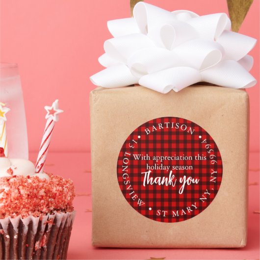 感謝のクリスマス企業のマーケティングクラス ラウンドシール (パーティー)