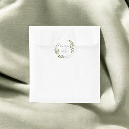 感謝のグリーンリーフ ブライダルシャワー ラウンドシール