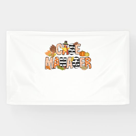 感謝のケース管理者Thanksgivingケース管理 横断幕 (横)