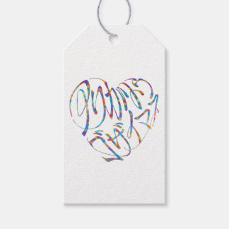 感謝のココロ Thank you 多言語17国語 字抜きカラフル ギフトタグ