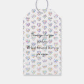 感謝のココロ Thank you 多言語17国語 字抜きカラフル ギフトタグ (裏面)