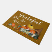 感謝のコルヌコピア感謝祭 ドアマット (アングル)