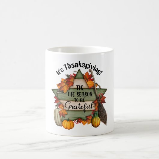 感謝のコーヒーマグをする季節 コーヒーマグカップ (中央)