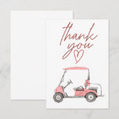 感謝のゴルフカート文字 サンキューカード (正面/裏面)