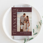 感謝のサイドフォイル感謝のフォトカード 箔シーズンカード