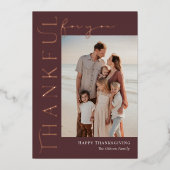 感謝のサイドフォイル感謝のフォトカード 箔シーズンカード (正面)