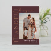 感謝のサイドフォイル感謝のフォトカード 箔シーズンカード (立ち正面)