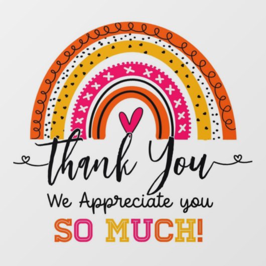 感謝のサインのお客様 ウィンドウサイン (シート)