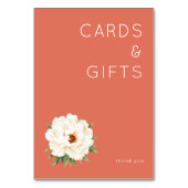 感謝のサンゴの水彩花 テーブルナンバー (裏面)