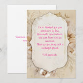 感謝のサンプルメッセージ 招待状 (正面/裏面)