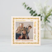 感謝のシック賛美な感謝祭の写真 シーズンカード (スタンド正面)