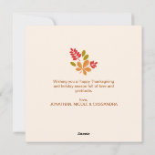 感謝のシック賛美な感謝祭の写真 シーズンカード (裏面)