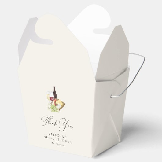 感謝のシャルキュトリーボックス ワインチーズ ブライダルシャワー フェイバーボックス (オープン)