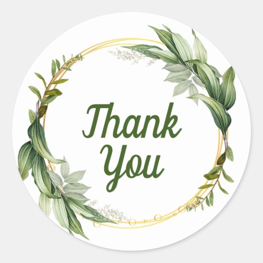 感謝のシール（封筒やギフトなどに） ラウンドシール (正面)