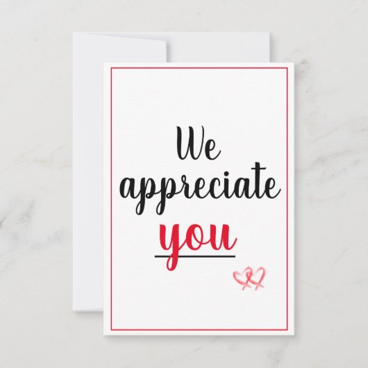 感謝のジェスチャーハート サンキューカード (正面)