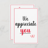感謝のジェスチャーハート サンキューカード (正面/裏面)