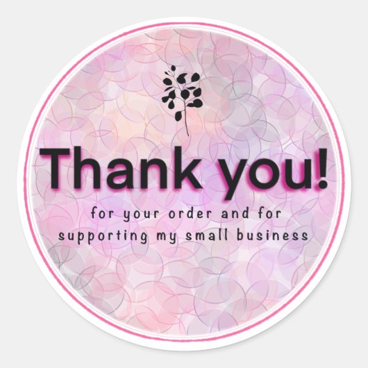 感謝のジェスチャー:サンキューカード ラウンドシール (正面)