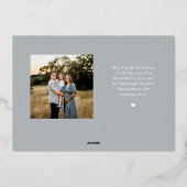 感謝のスクリプトフォイル感謝贈フォトカード 箔シーズンカード (裏面)