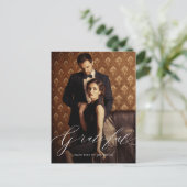 感謝のスクリプト写真結婚の感謝のポストカード ポストカード (スタンド正面)