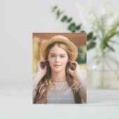 感謝のスクリプト写真 卒業式 感謝 ポストカード (スタンド正面)