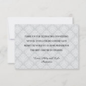 感謝のスクリプト写真 - 3x5 サイズの感謝 招待状 (裏面)