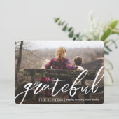 感謝のスクリプト家族の名前オーバーレイ感謝祭 シーズンカード (スタンド正面)