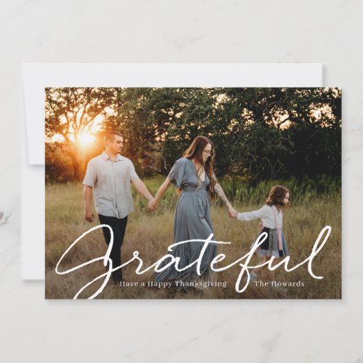 感謝のスクリプト感謝の写真カード シーズンカード (正面)