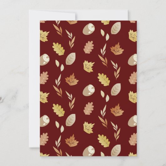 感謝のスクリプト感謝祭3フォトコラージカード サンキューカード (裏面)