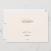 感謝のスクリプト手書き写真Thanksgiving シーズンカード (裏面)