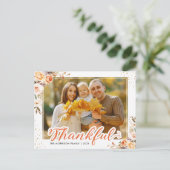 感謝のスクリプト秋フローラ感謝の写真 ポストカード (スタンド正面)