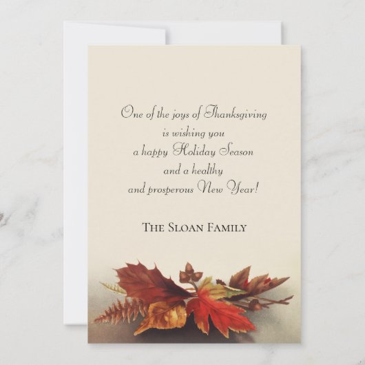 感謝のスクリプト秋葉感謝の写真 シーズンカード (裏面)