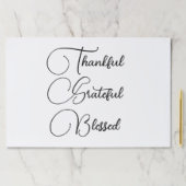 感謝のスクリプト賛美の紙ランチョンマット ペーパーパッド (インサイチュ)