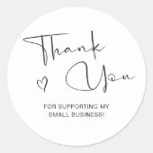 感謝のスクリプト エレガントハート 小規模ビジネス ラウンドシール (正面)