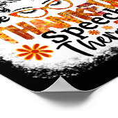 感謝のスピーチセラピスト秋感謝の乱雑 ポスター (角)